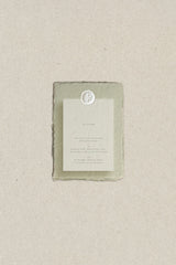 5" x 7" Handmade Paper and Vellum Menu - Middleton Collection