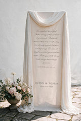 Daylesford Quote Welcome Sign with Drapery