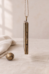 Mini Brass Hanging Frame - with Linen Photo