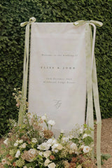 Millicent Linen Welcome Sign - Serif II