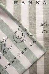 Millicent II - Striped Linen Welcome Sign