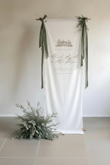 Cotswolds Linen Welcome Sign - with Venue Illustration