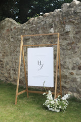 Blanc Noir A1 Wedding Welcome Sign