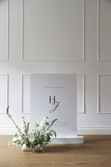 Blanc Noir A1 Wedding Welcome Sign
