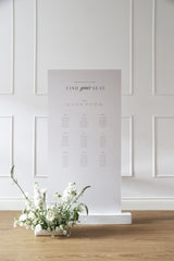 Blanc Noir A1 Wedding Seating Chart