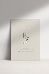 Blanc Noir A1 Wedding Welcome Sign