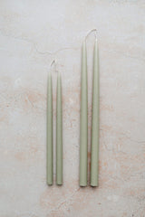 SEA FOAM Hand Dipped Taper Candles Set of 8