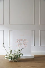 Seville A1 Wedding Welcome Sign
