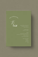 The Typist Bar Menu