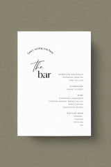 The Typist Bar Menu