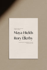 The Typist Wedding Invitations