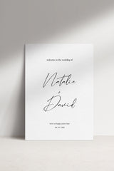 The Typist A1 Wedding Welcome Sign