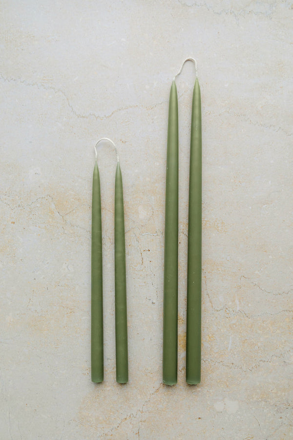 WILLOW Hand Dipped Taper Candles Set of 8