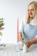 Clear Glass Candle Holders - Set of 2