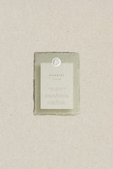5" x 7" Handmade Paper and Vellum Menu - Middleton Collection