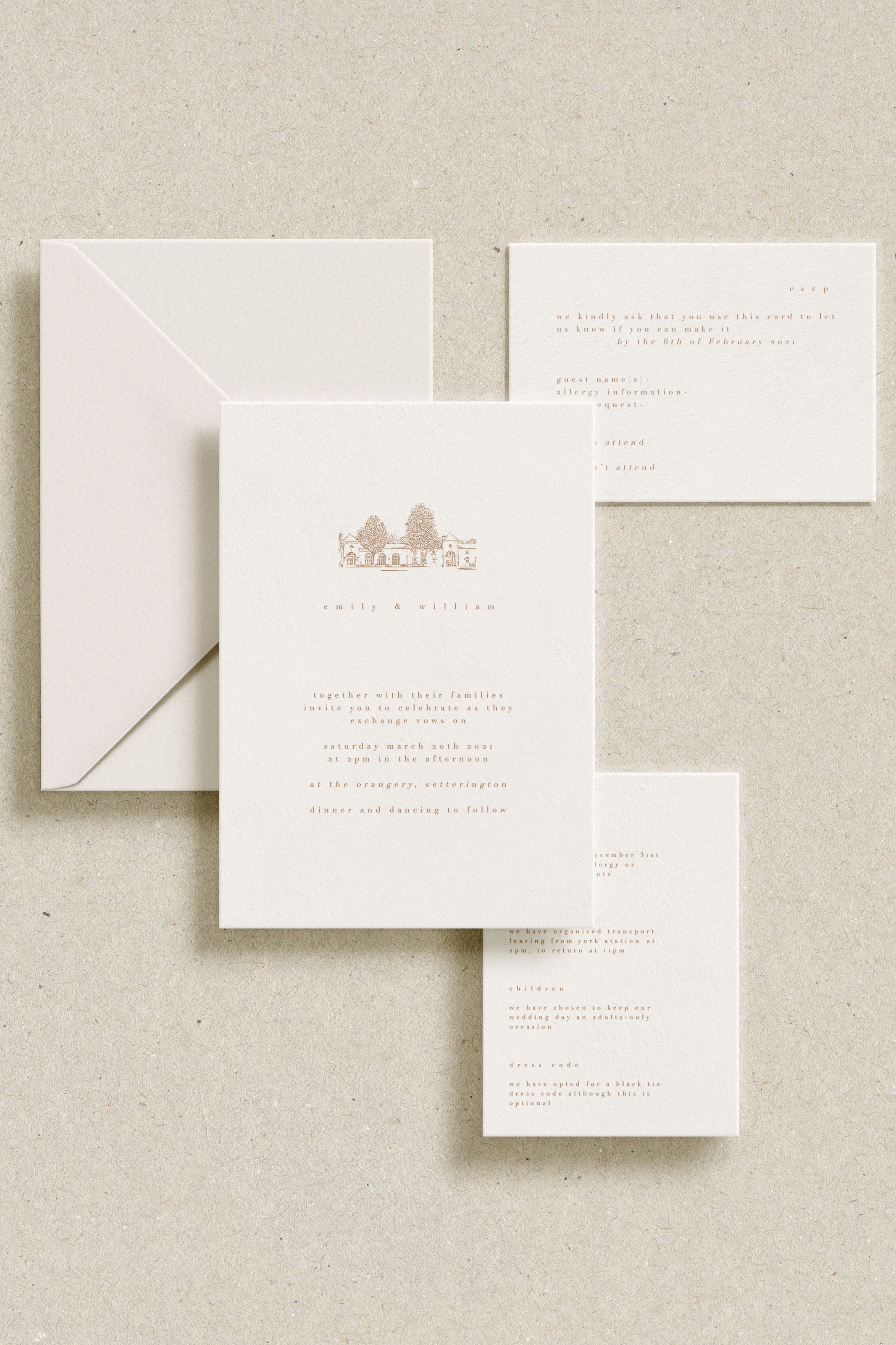 August Wedding Invitations – Smith & The Magpie