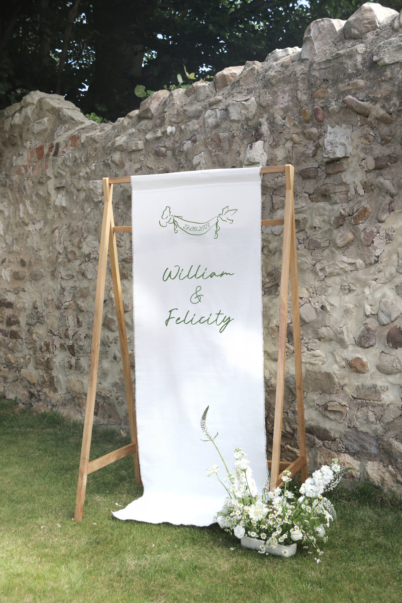 Capri Linen Welcome Sign - Doves