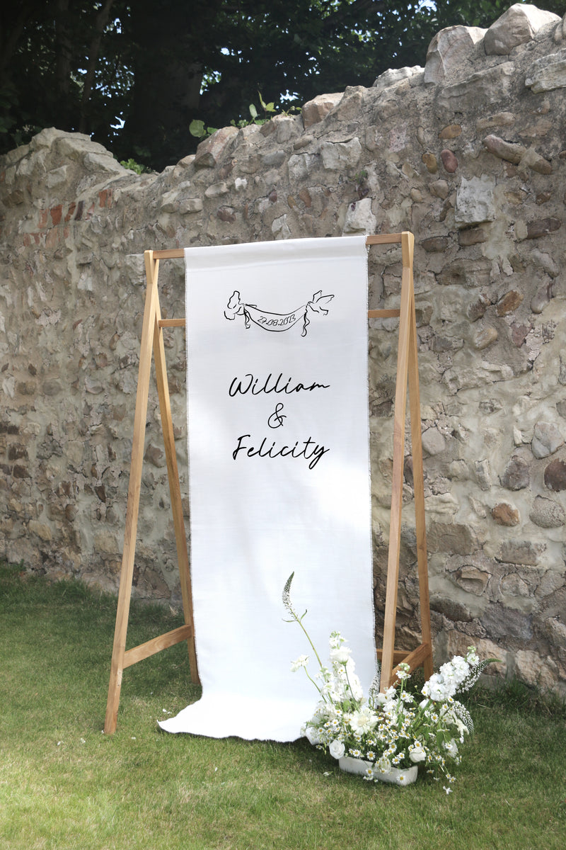 Capri Linen Welcome Sign - Doves