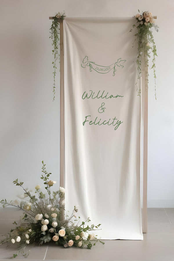 Capri Linen Welcome Sign - Doves