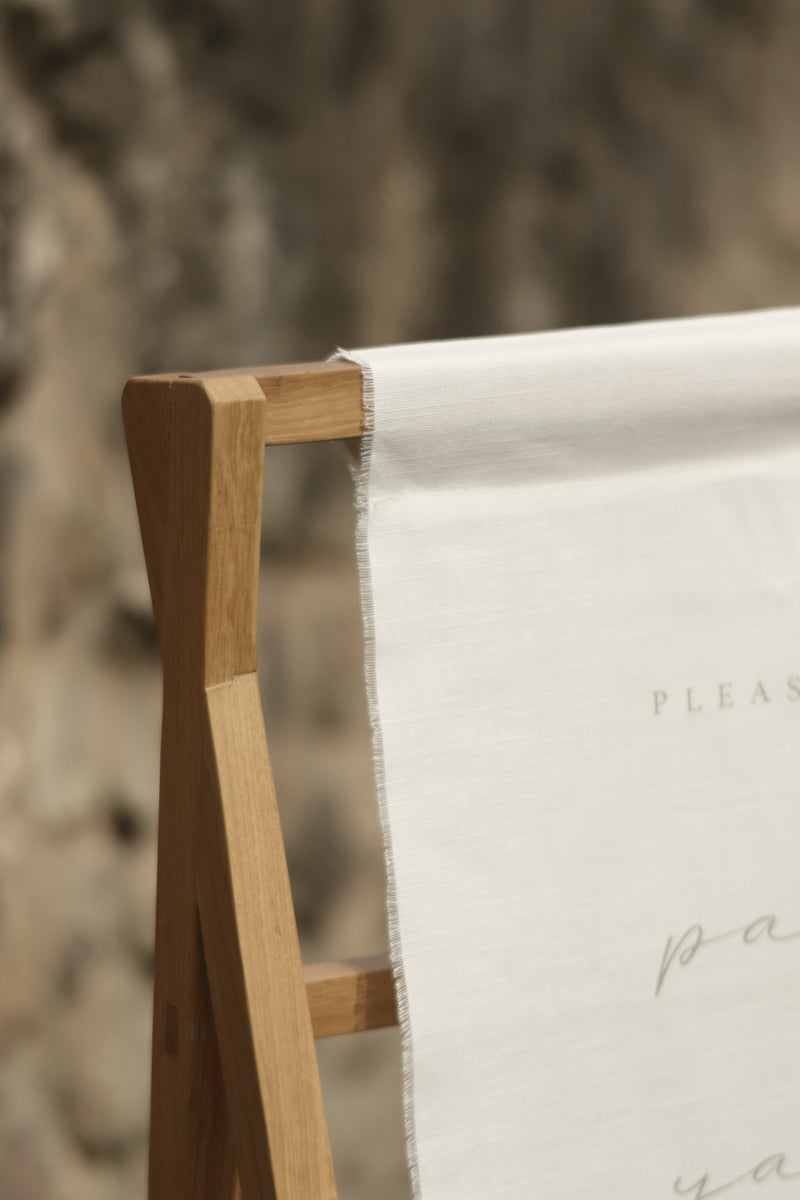 Cotswolds Linen Welcome Sign - with Venue Illustration