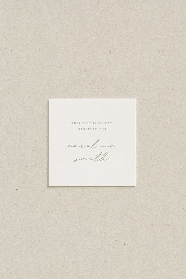 Liliah Seat Reservation Cards - Set of 20