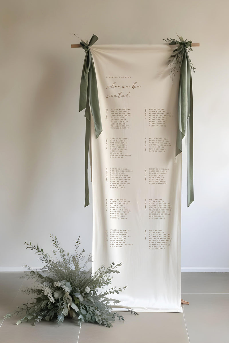 Liliah Linen Seating Chart Smith & The Magpie