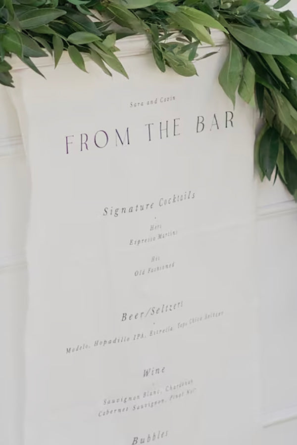Middleton Linen Bar Sign - Large