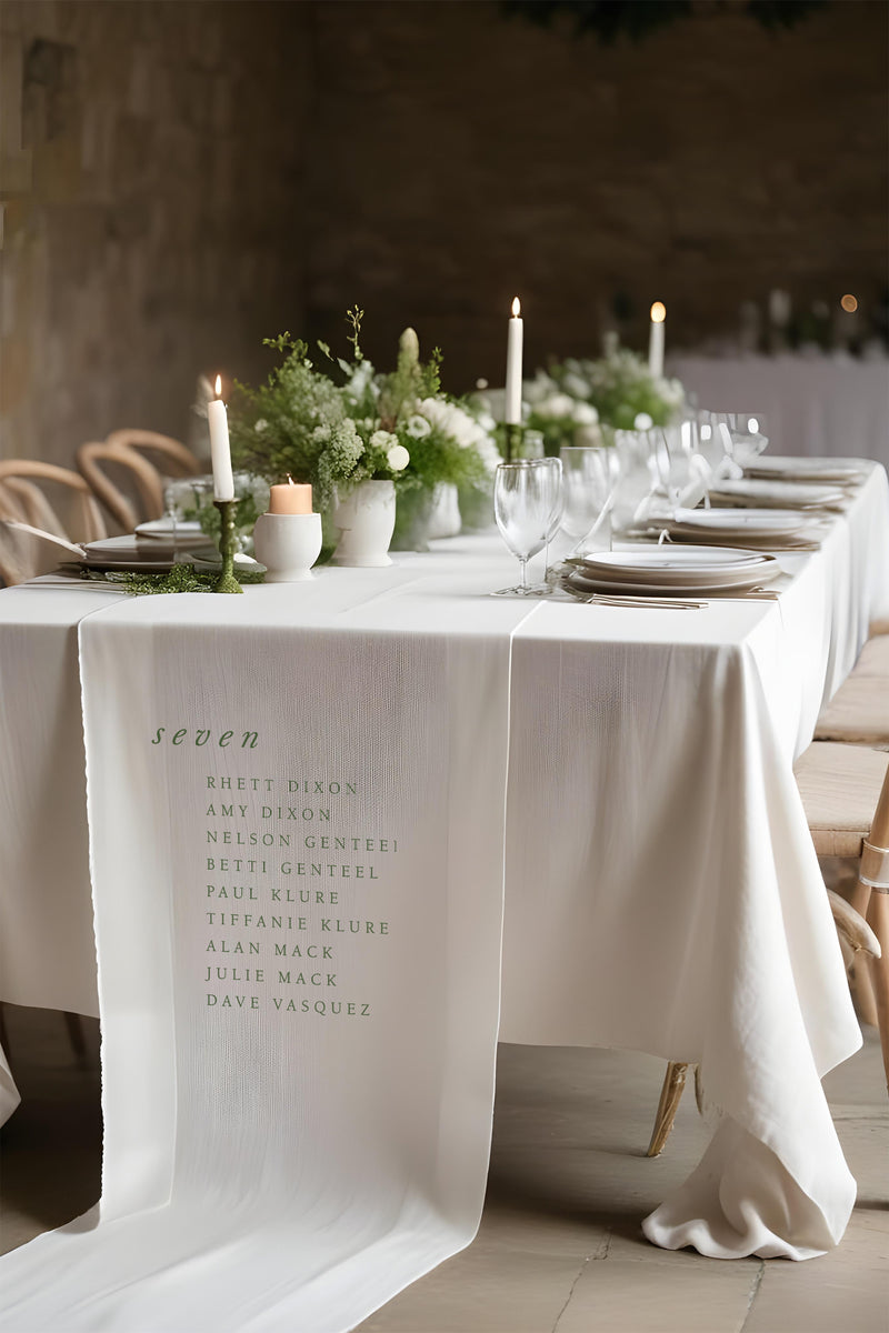 Middleton Linen Table Number Banners