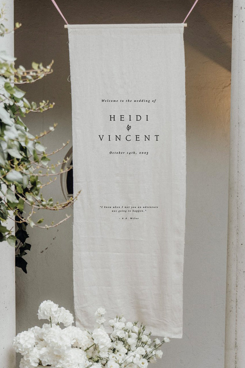 Middleton Linen Welcome Sign - No Monogram