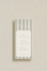 Millicent Menu I - Ticking Stripe