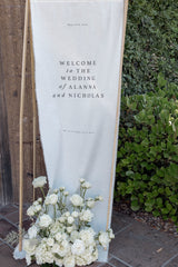 Middleton Linen Welcome Sign