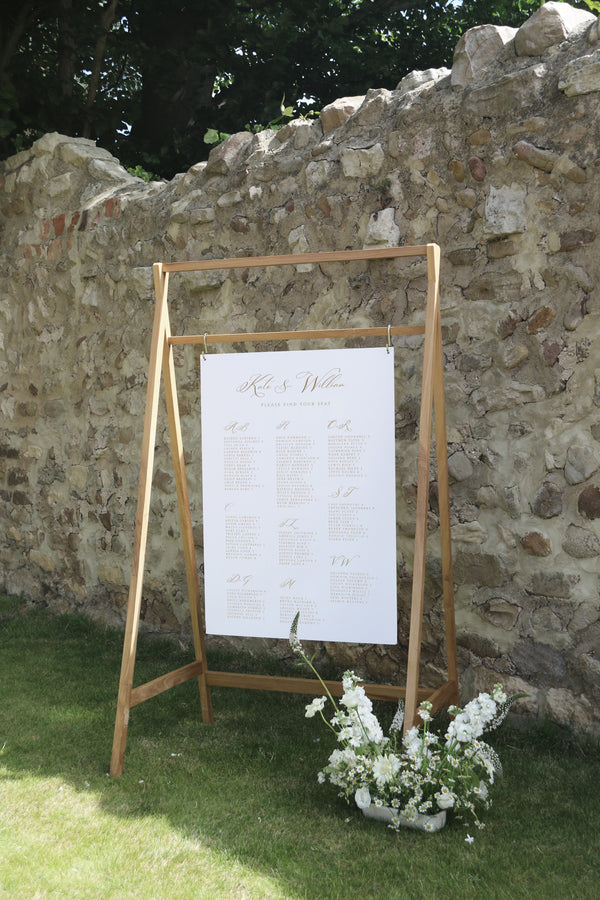 Cotswolds A1 Wedding Seating Chart