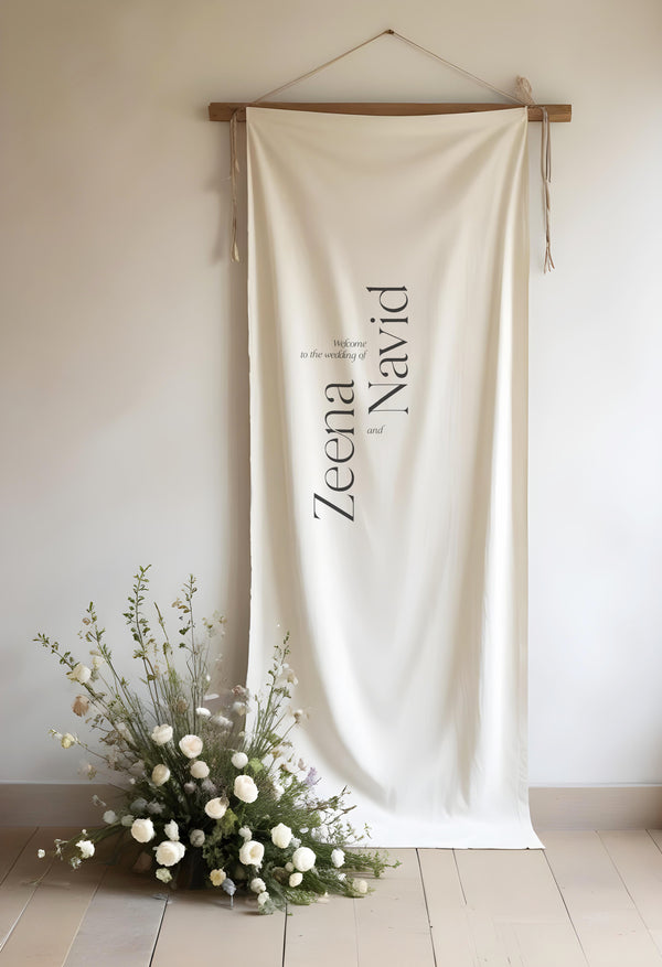 The Typist Linen Welcome Sign II