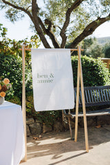 August Linen Welcome Sign