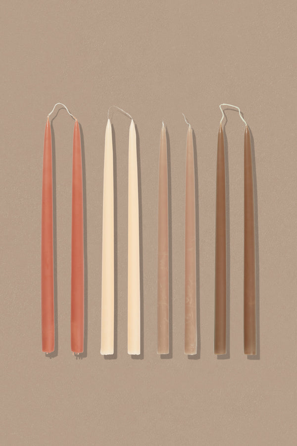 01 Warms Colour Palette Taper Candles