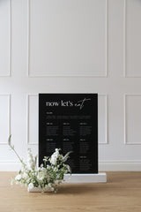 The Typist A1 Wedding Seating Chart
