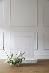 August A1 Wedding Seating Chart