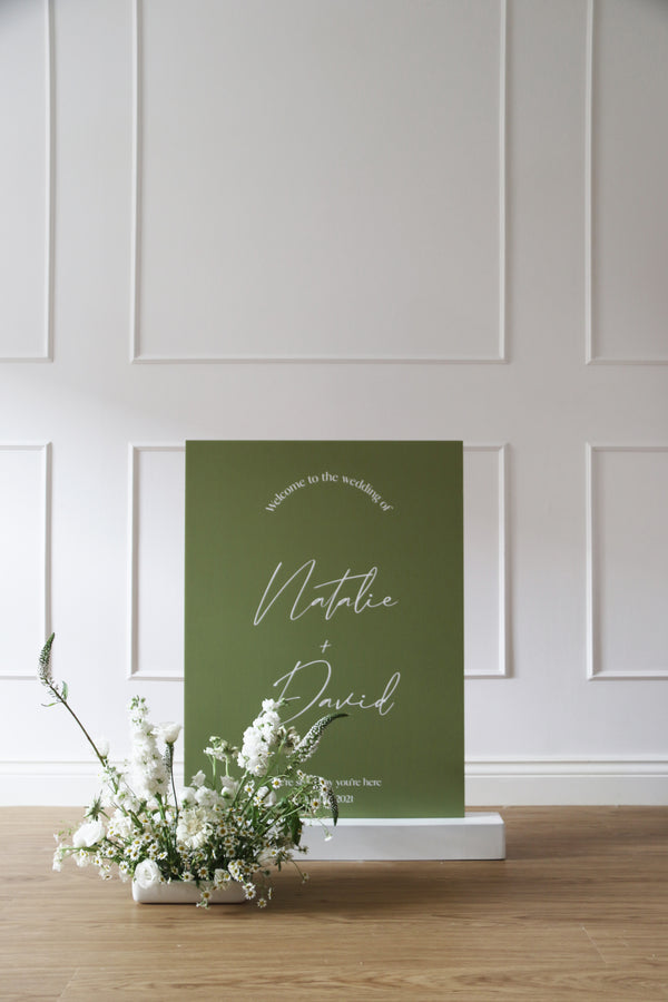 The Typist A1 Wedding Welcome Sign