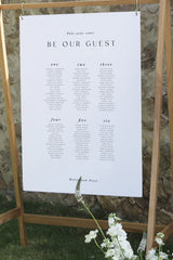Middleton A1 Wedding Seating Chart