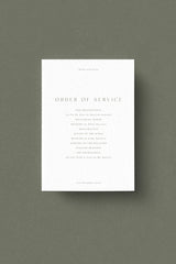 Middleton Order of Service Card