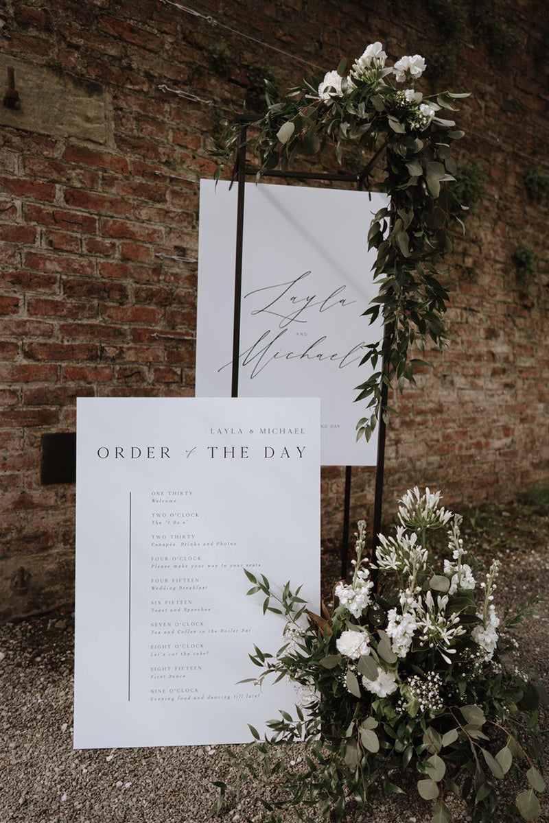 Hoxton Hall A1 Wedding Welcome Sign