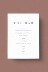 Berkeley Square Bar Menu