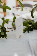 Brass Table Number Holders - Set of 10