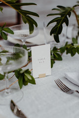 Brass Table Number Holders - Set of 10