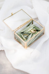 Glass Wedding Ring Box