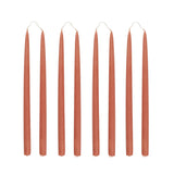 COPPER BLUSH Hand Dipped Taper Candles Set of 8