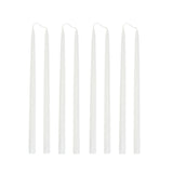 HIBISCUS WHITE Hand Dipped Taper Candles Set of 8