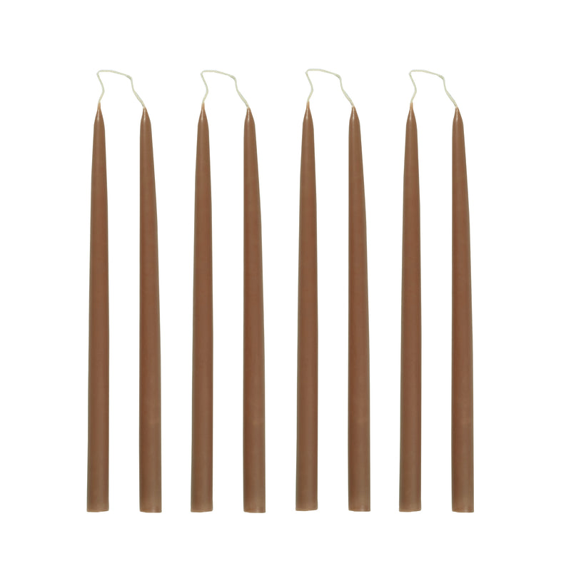 EARTH Hand Dipped Taper Candles Set of 8