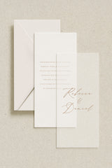 Hoxton Hall 3 Piece Vellum Wedding Invitations
