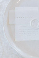 Liliah Vellum + Wax Seal Place Cards